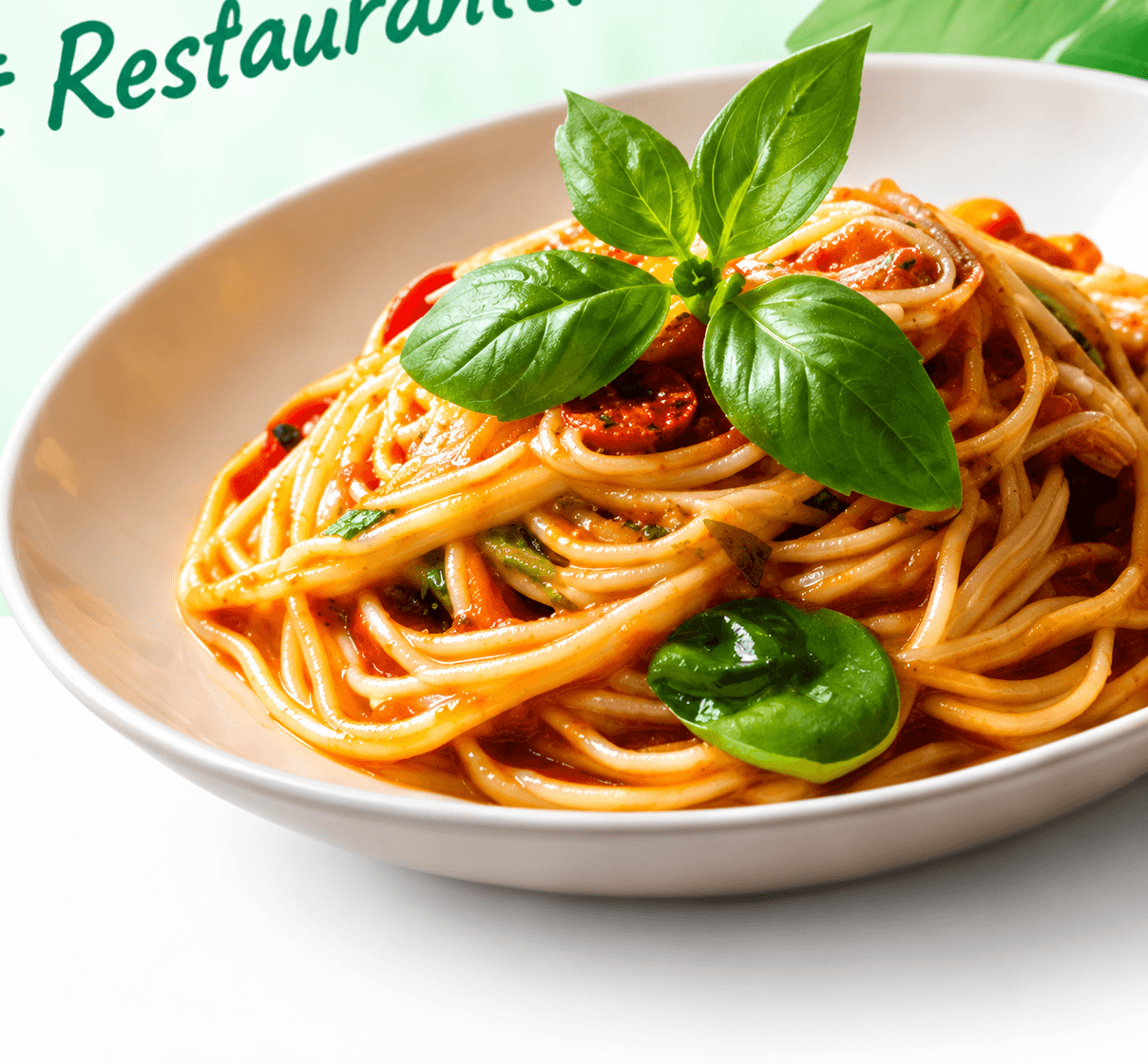 Fresh basil pasta. Good Menus Build Great Restaurants!